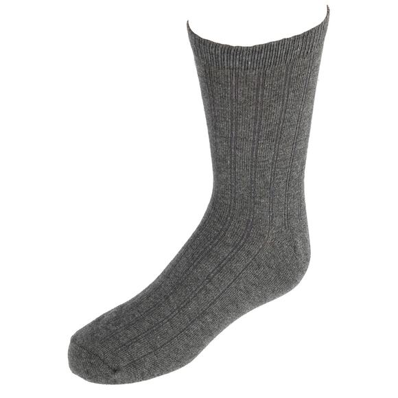 Jefferies Socks Kids' Cotton Ribbed Uniform Crew Socks, Medium, Grey 11226 - Picture 1 of 6